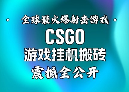 【年底大揭秘】基于全球最火爆的射击CSGO游戏挂G搬砖，日入5张+，震撼公开-聚富社