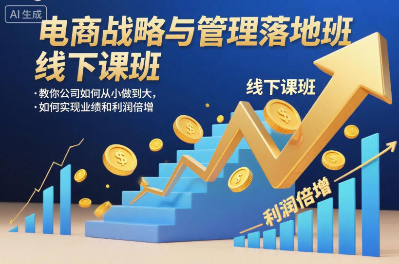 电商战略与管理落地班线下课，教你公司如何从小做到大，如何实现业绩和利润倍增【录音】-聚富社