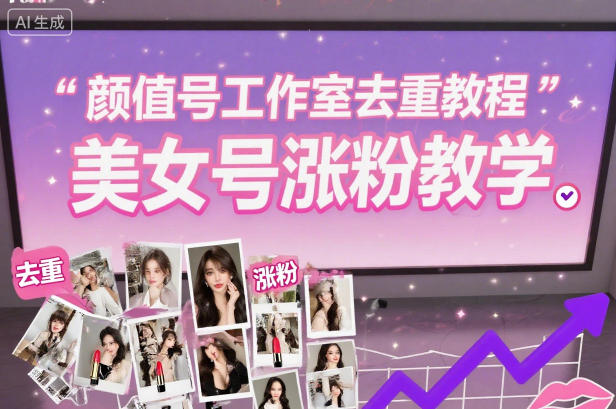 颜值号工作室去重教程，美女号涨粉教学-聚富社