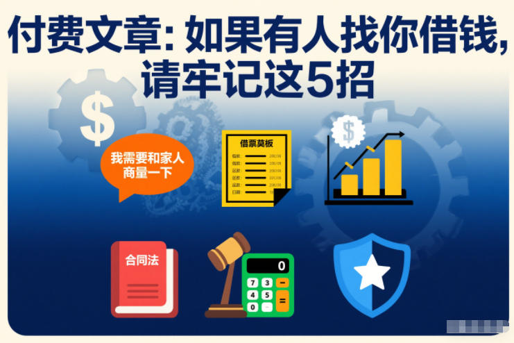 付费文章：如果有人找你借钱，请牢记这5招-聚富社