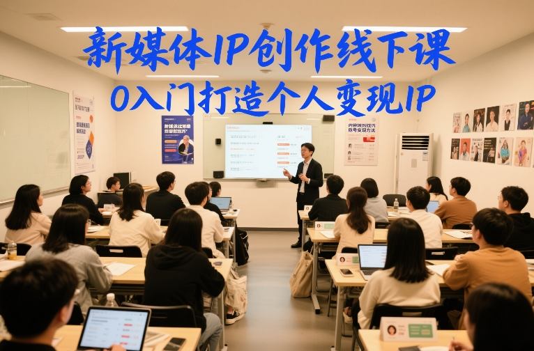 新媒体IP创作线下课，0入门打造个人变现IP-聚富社