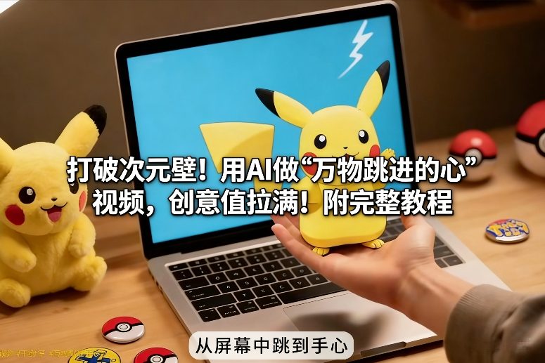 打破次元壁！用AI做【万物跳进手心】视频，创意值拉满！附完整教程-聚富社