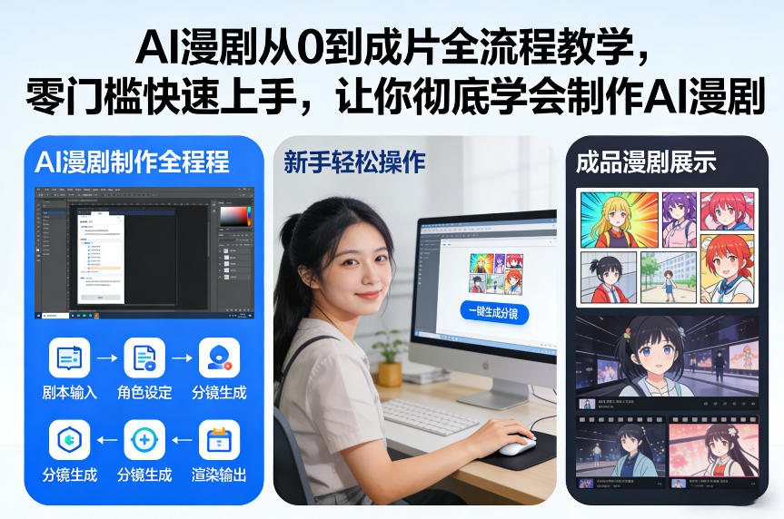 AI漫剧从0到成片全流程教学，零门槛快速上手，让你彻底学会制作AI漫剧【保姆级教程】-聚富社