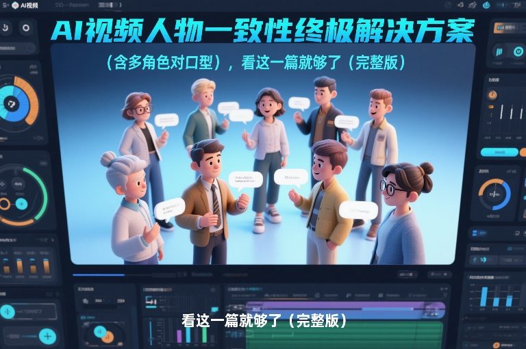 AI视频人物一致性终极解决方案（含多角色对口型），看这一篇就够了（完整版）-聚富社