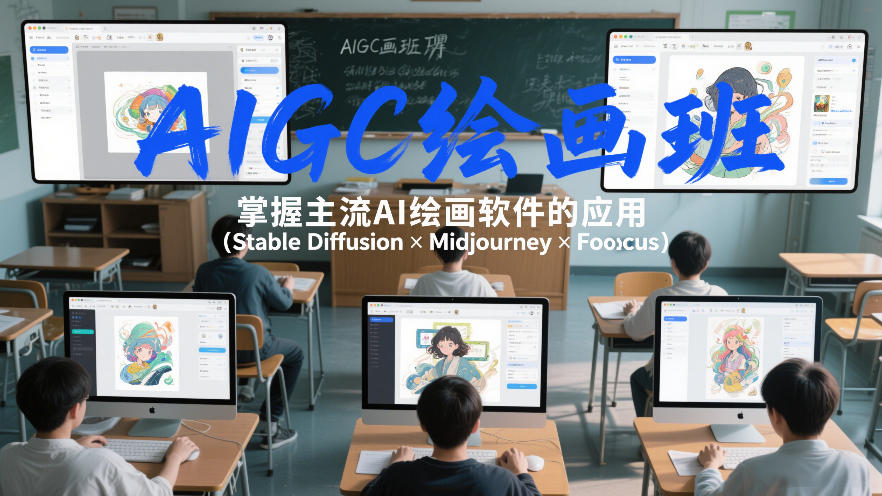 AIGC绘画班，掌握主流Ai绘画软件的应用（Stable Diffusion x Midjourney x Fooocus）-聚富社