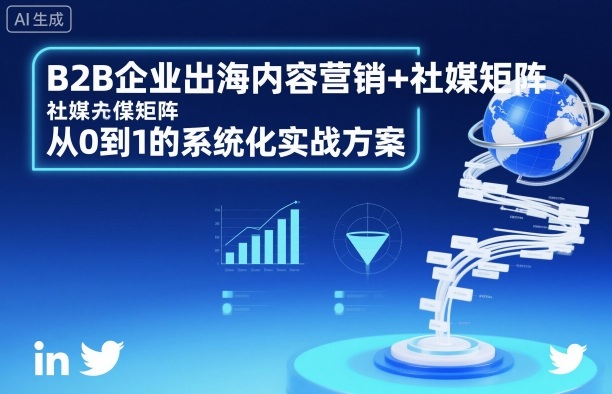 B2B企业出海内容营销+社媒矩阵，从0到1的系统化实战方案-聚富社