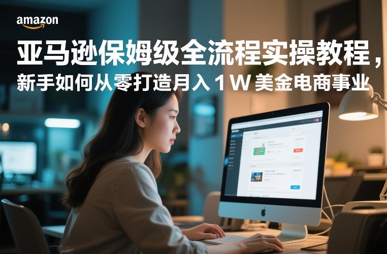 亚马逊保姆级全流程实操教程，新手如何从零打造月入1W美金电商事业-聚富社