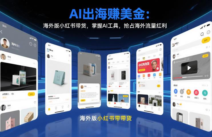 AI出海賺美金：海外版小红书带货，掌握AI工具，抢占海外流量红利（更新2026）-聚富社