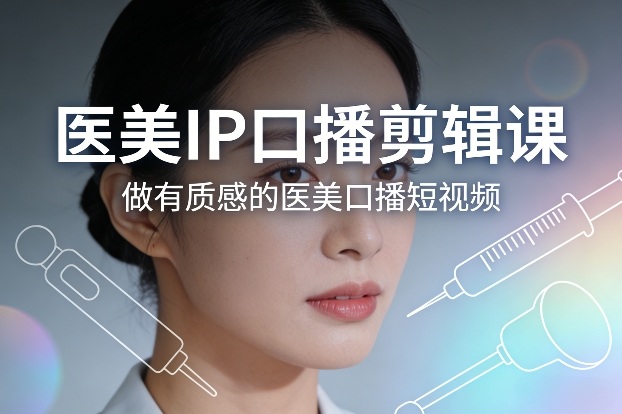医美IP口播剪辑课，做有质感的医美口播短视频-聚富社