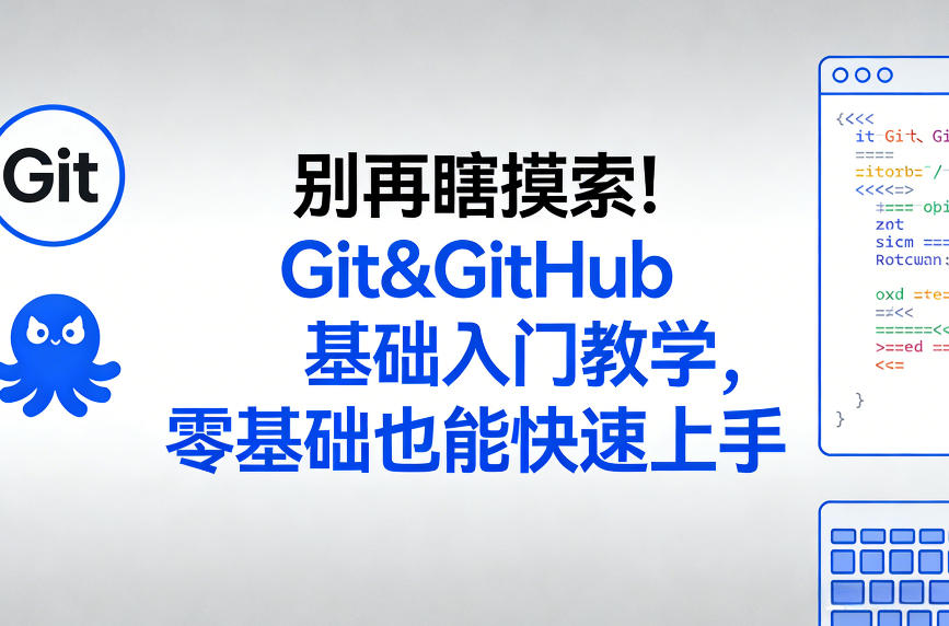 别再瞎摸索！Git&GitHub基础入门教学，零基础也能快速上手-聚富社