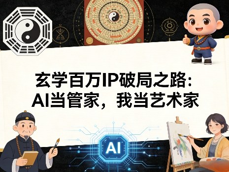 玄学百万IP破局之路：AI当管家，我当艺术家-聚富社