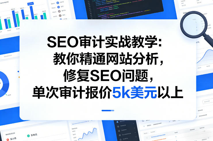 SEO审计实战教学：教你精通网站分析，修复SEO问题，单次审计报价5k美元以上-聚富社