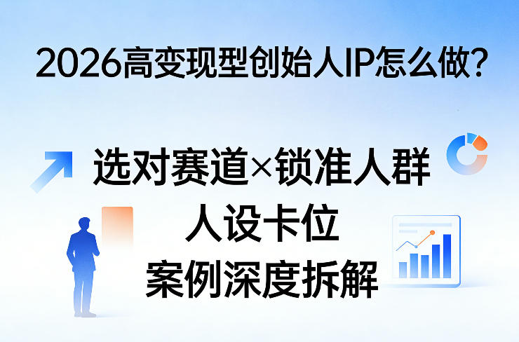 2026高变现型创始人IP怎么做？选对赛道×锁准人群×人设卡位×案例深度拆解-聚富社