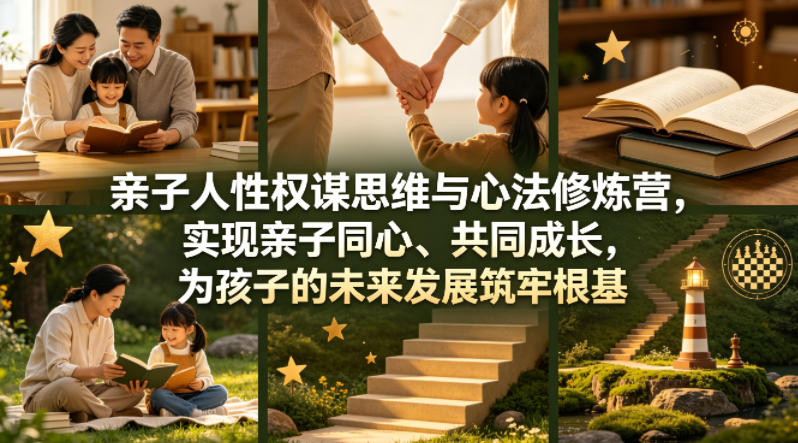 亲子人性权谋思维与心法修炼营，实现亲子同心、共同成长，为孩子的未来发展筑牢根基【音频】-聚富社