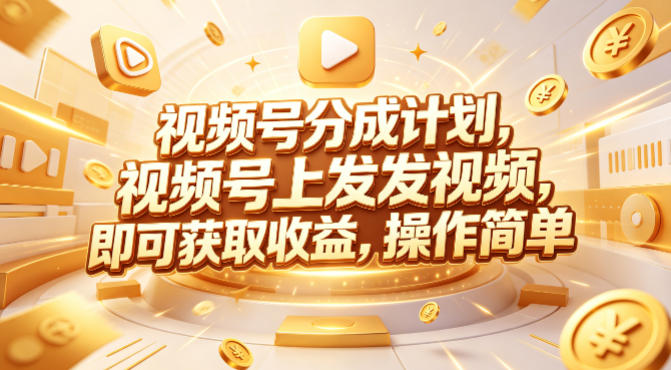 视频号分成计划，599元众筹的Red团队课程，视频号上发发视频，即可获取收益，操作简单-聚富社