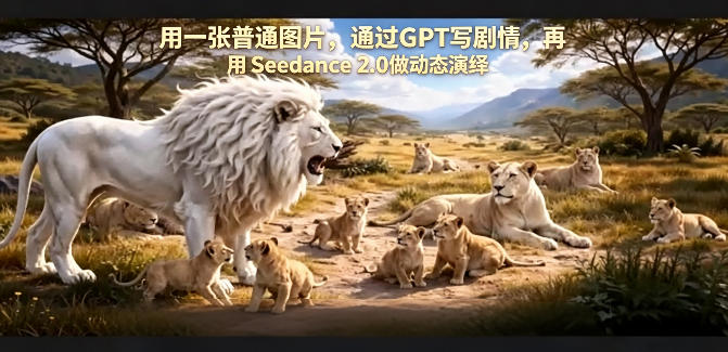 用一张普通图片，通过GPT写剧情，再用Seedance 2.0做动态演绎，居然能生成迪士尼风格搞笑动画-聚富社