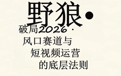 野狼团队·多平台实操运营课，覆盖AI口播、服装、好物、漫剪等热门玩法（更新4月）-聚富社