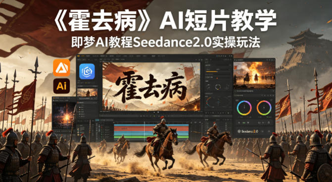 《霍去病》AI短片教学，即梦AI教程Seedance2.0实操玩法-聚富社