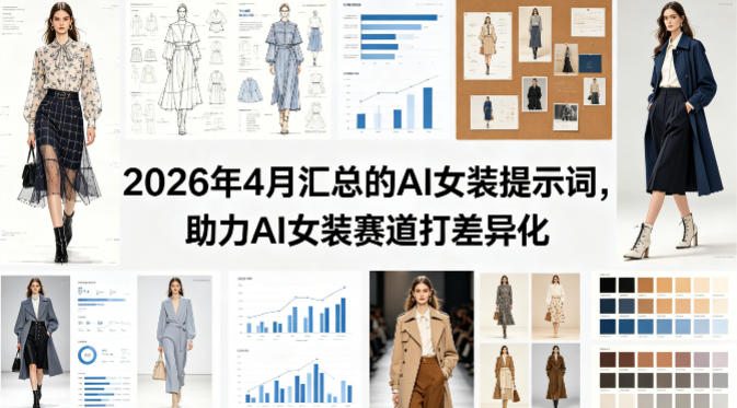 2026年4月汇总的AI女装提示词，助力AI女装赛道打差异化-聚富社