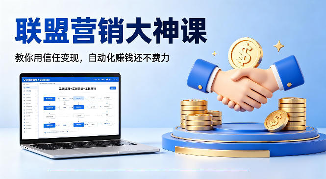 联盟营销大神课，教你用信任变现，自动化賺钱还不费力【原创双语字幕】-聚富社
