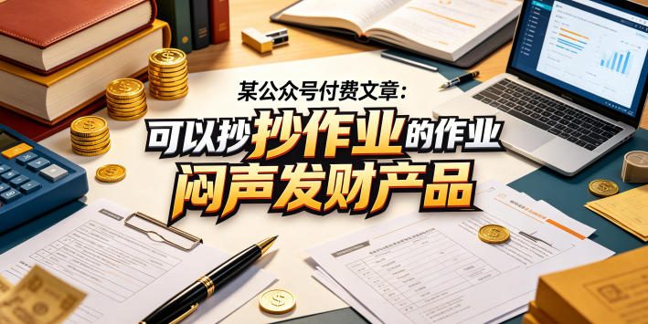 某公众号付费文章：可以抄作业的闷声发财产品-聚富社