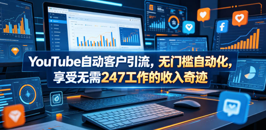 YouTube自动客户引流，无门槛自动化，享受无需247工作的收入奇迹！【原创双语字幕】-聚富社