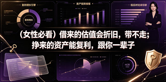 付费文章：（女性必看）借来的估值会折旧，带不走；挣来的资产能复利，跟你一辈子-聚富社