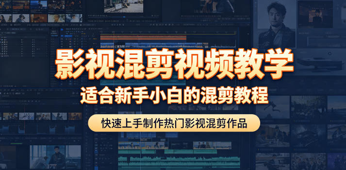 影视混剪视频教学，适合新手小白的混剪教程，快速上手制作热门影视混剪作品-聚富社