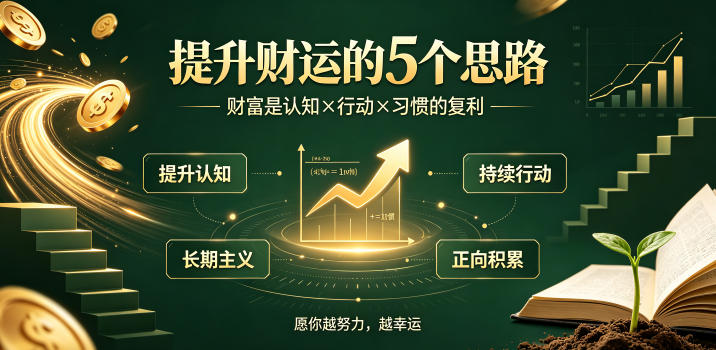 付费文章：提升财运的5个思路——财富是认知x行动x习惯的复利，愿你越努力，越幸运-聚富社