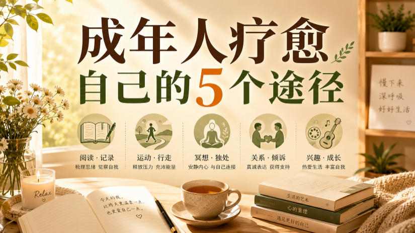 付费文章：成年人疗愈自己的5个途径-聚富社