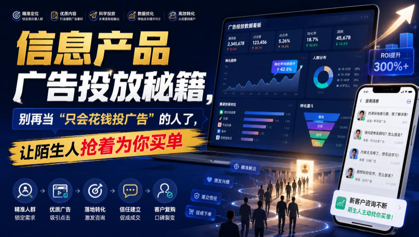 信息产品广告投放秘籍，别再当“只会花钱投广告”的人了，让陌生人抢着为你买单【原创双语字幕】-聚富社