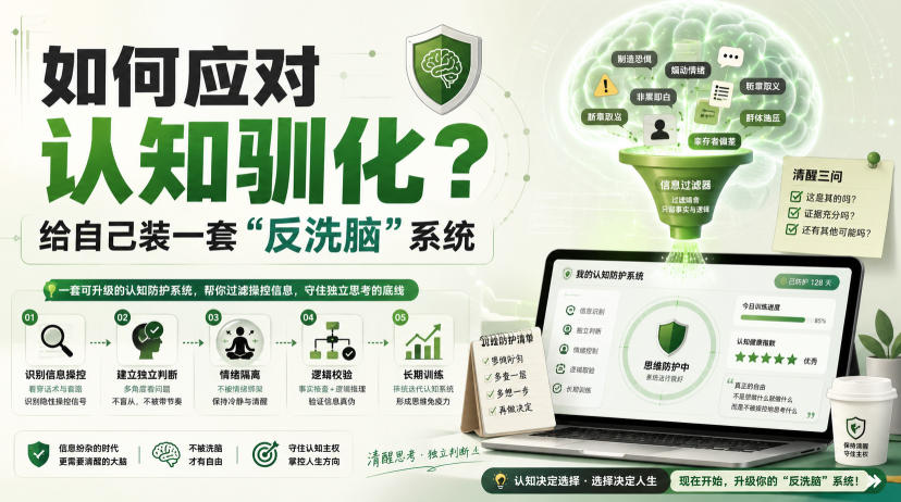 付费文章：如何应对认知驯化？给自己装一套“反洗脑”系统-聚富社