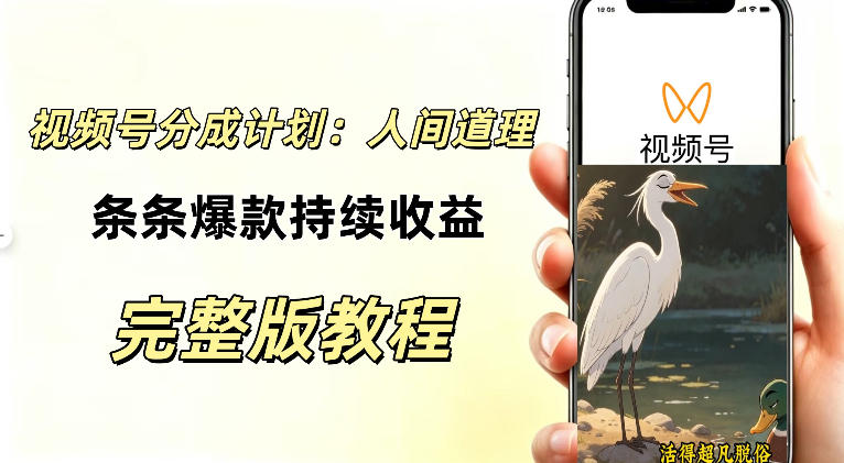 视频号新玩法之AI动漫画风励志视频，不用会画画、不用拍摄，持续化收益，详细拆解-聚富社