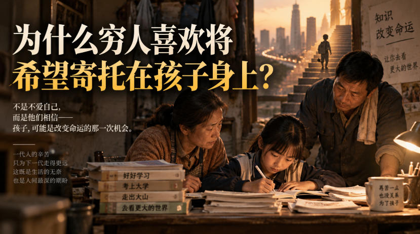 某社群精品文章：为什么穷人喜欢将希望寄托在孩子身上？-聚富社