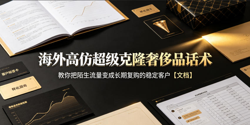 海外高仿超级克隆奢侈品话术，教你把陌生流量变成长期复购的稳定客户【文档】-聚富社