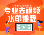 专业去视频水印教程 静态水印、动态水印、文字水印、图片水印一套教程通通搞定-聚富社