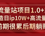 《大流量站项目1.0+2.0》打造日IP10W+高流量站,前期很累后期躺赚-聚富社