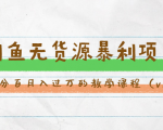 斜杠蜻蜓·闲鱼无货源暴利项目:让你百分百月入过万的教学课程(v1-v5班)-聚富社