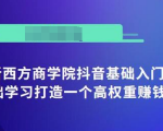 抖音基础入门班:小白0基础学习打造一个高权重赚钱的抖音号-聚富社