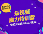 零基础小白进阶到大神《短视频魔力特训营》定位-运营-引流-变现-聚富社