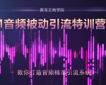 黄岛主·FM音频引流特训营2.0:独家引流模式,单账号50W+播放量,轻松变现-聚富社