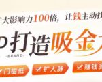 IP打造吸金术:0基础0资源,也能扩大影响力100倍,让钱主动找你!-聚富社