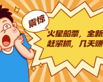 火星船票,全新风口赶紧抓,几天赚一万+摆地摊卖尾货月入一万(5个项目)-聚富社