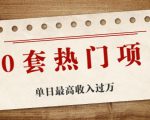 30套热门项目:单日最高收入过万 (网赚项目、朋友圈、涨粉套路、抖音、快手)等-聚富社