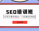 SEO培训班课程，手把手教你做出一个权重6的例站，价值8000元-聚富社