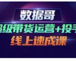数据哥·超级带货运营+投手线上速成课,快速提升运营和熟悉学会投手技巧-聚富社