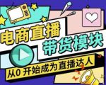 大鹏·电商直播带货课，系统学习直播带货各环节技巧和套路-聚富社