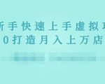 2022年虚拟项目实战指南,新手从0打造月入上万店铺-聚富社