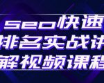 seo快速排名实战讲解视频课程,揭秘seo快排原理-聚富社