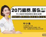 叶小鱼21天短视频文案拆书营,学完轻松搞定各类书单短视频文案-聚富社